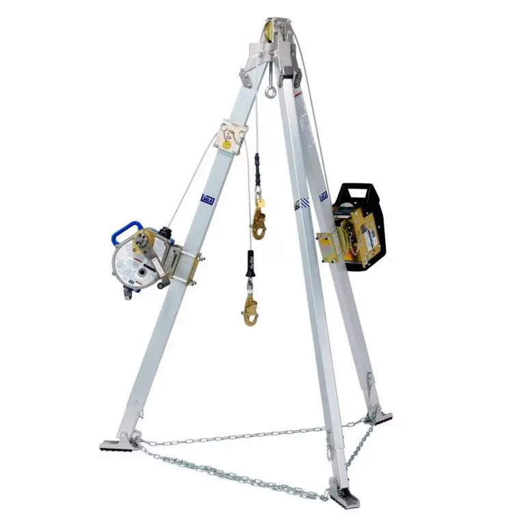3M™ DBI-SALA® Advanced™ Tripod – 7 ft with alternate winch and self-retracting lifeline (SRL) is a high-strength aluminum tripod system designed for confined space entry, rescue, and fall protection, offering reliable anchorage and lifting capabilities.