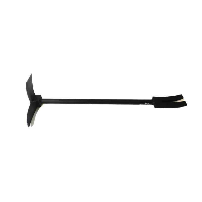 Side view of the JTC Halligan Jersey Bar showing its full length, heavy-duty forged steel construction, and multi-functional ends designed for prying, striking, and breaching in rescue and emergency use.