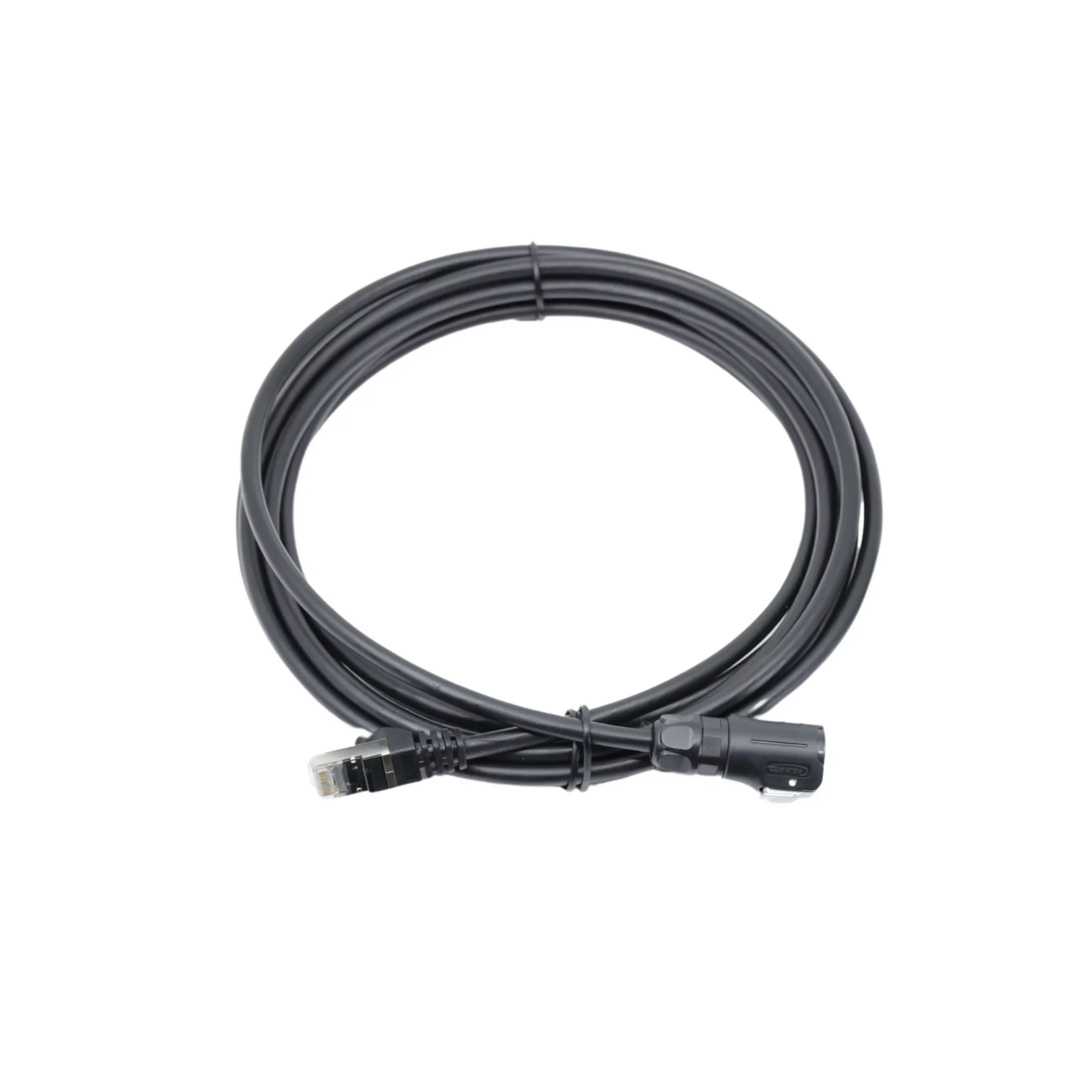 NightRide 360/Trailblazer Power-Over-Ethernet Cable with 6-pin connector for powering and networking thermal imaging devices.