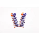 Two strips of NightRide 360 Classic Remote Batteries arranged side by side, showing battery compartments and labeling.