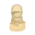 MajFire PRO-X1 PK10 Hood shown in light yellow flame-resistant fabric with reinforced seams, featuring a full-coverage design for reliable thermal protection, comfort, and a secure fit.