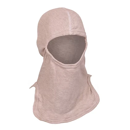 MajFire PRO-X1 PBI Hood shown in tan PBI fabric with reinforced seams, featuring a full-coverage design for reliable thermal protection, comfort, and a secure fit.