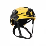 Team Wendy® RECON™ Tactical Bump Helmet shown in yellow with integrated accessory rails, NVG mount, and adjustable retention system, designed for lightweight impact protection, ventilation, and all-day operational comfort.