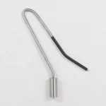 Northern Diver narrow hook reach pole attachment in stainless steel with rubber-coated tip.