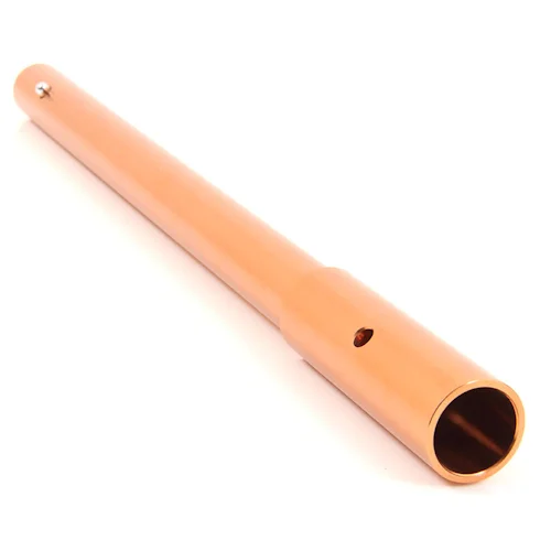 Northern Diver Extension Reach Pole Attachment, a copper-toned aluminium tube with spring-loaded button and open connector end.