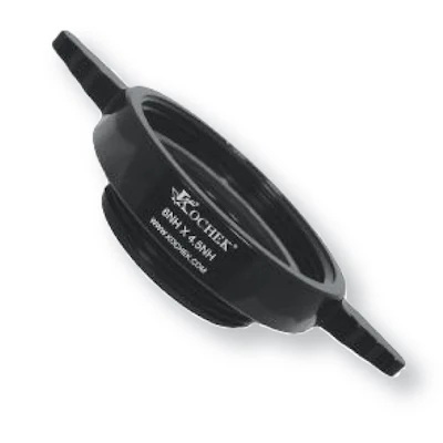Kochek black aluminum 56L rigid long handle 6 NH female by 4.5 NH male coupling adapter.
