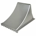 Kochek aluminum wheel chock with ribbed non-slip base.