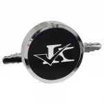Kochek chrome fire pump steamer cap with female swivel long handle and Kochek logo.