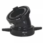 Kochek black aluminum 30 degree elbow with Storz by 6 NH swivel long handle female coupling.