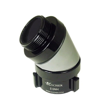 Kochek black aluminum 45 degree high pressure elbow with 2.5 NH swivel rocker lug female by male coupling.
