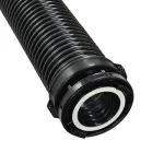 Black Kochek PVC suction hose with corrugated construction and Storz swivel coupling on each end.