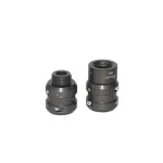 Kochek threaded pin lug couplings for rubber booster hose, shown male and female.