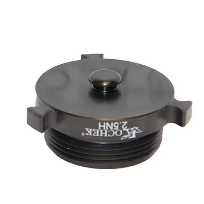 Black Kochek 2.5" NH threaded male rocker lug plug.