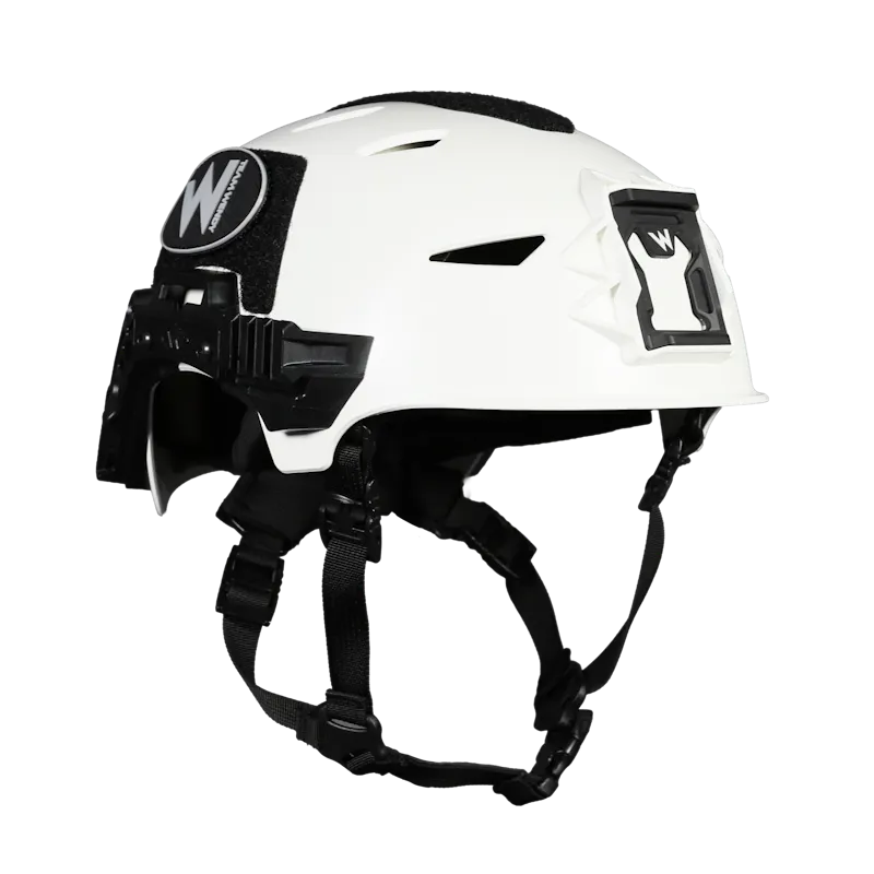 Team Wendy® EXFIL® Maritime Rescuer Bump Helmet in white with side rail mount and adjustable chin strap.